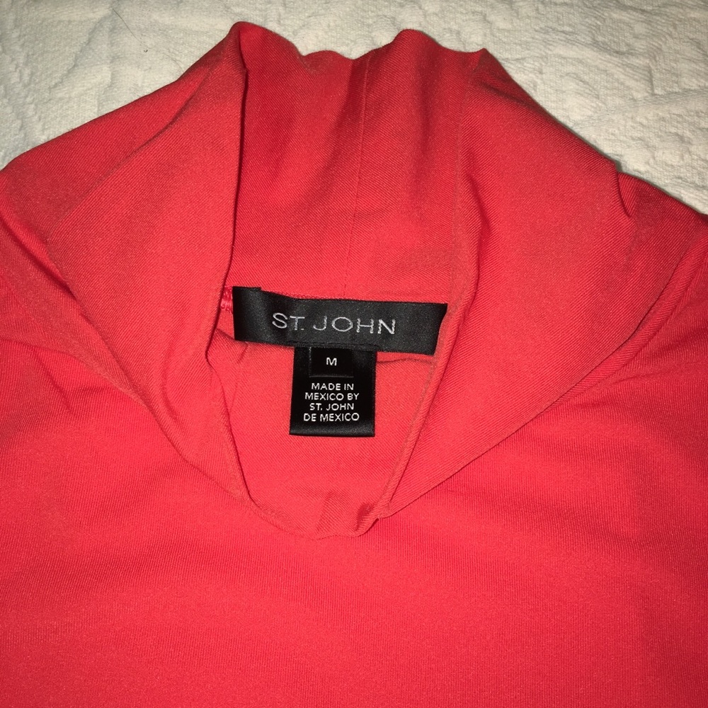St. John Orange Turtleneck - M